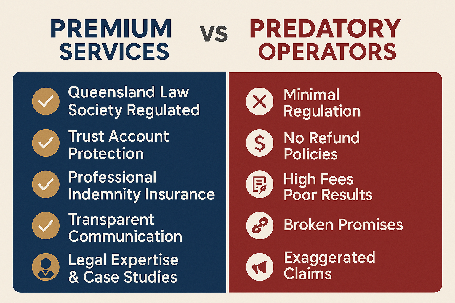 Premium vs predatory credit repair services comparison chart