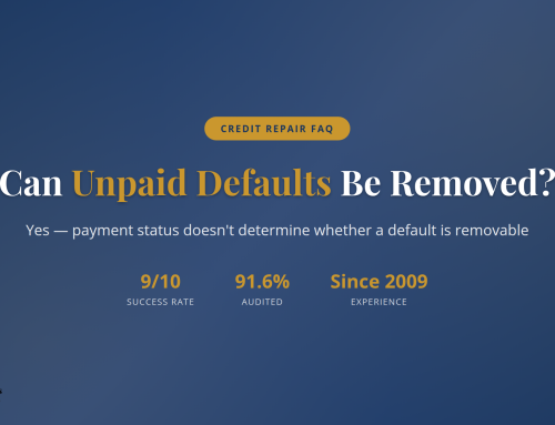 Can Unpaid Defaults Be Removed From Your Credit File?