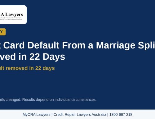 Case Study: Credit Card Default From a Marriage Split, Removed in 22 Days