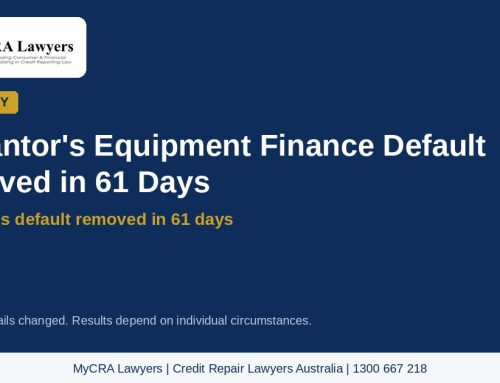 Case Study: Guarantor’s Equipment Finance Default Removed in 61 Days