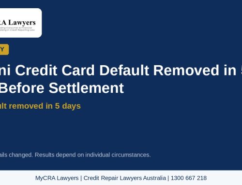 Case Study: Old Uni Commonwealth Bank Card Default Removed in 5 Days Before Settlement