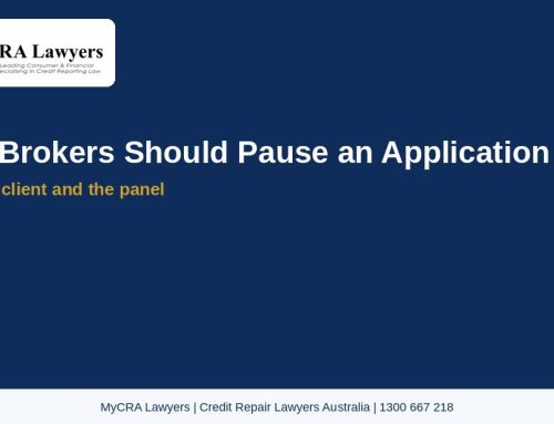 When Brokers Should Pause a Home Loan Application for Credit Repair